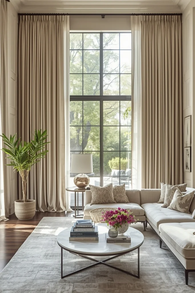 Floor-to-Ceiling Curtains for Visual Height