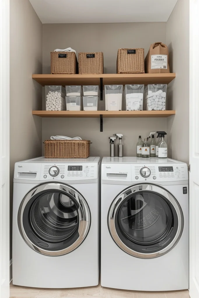 Install Wall-Mounted Shelving Above Machines