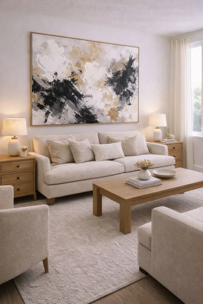 Oversized Artwork as a Focal Point