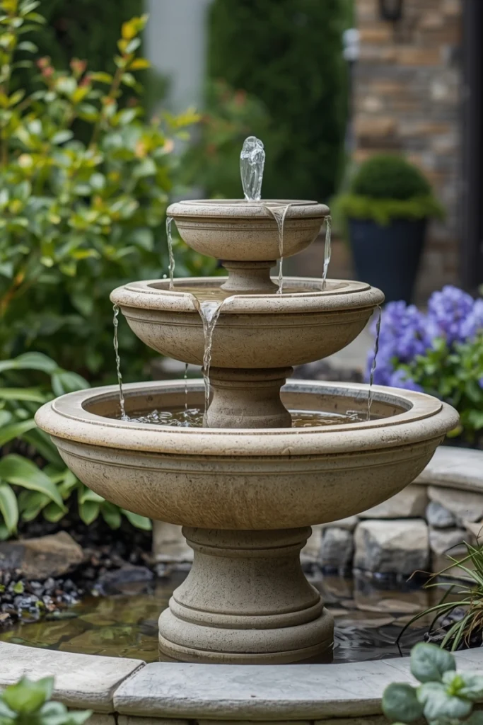 Stacked Stone Bowl Fountain