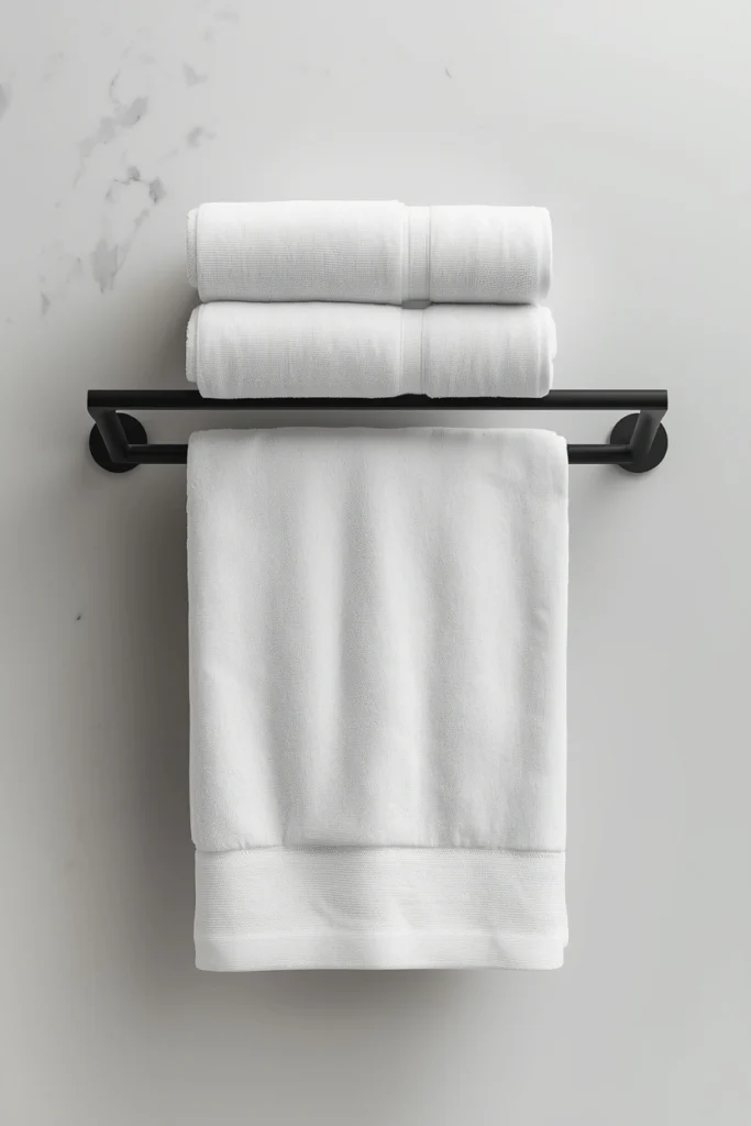 Wall-Mounted Towel Bars for a Clean Designer Look