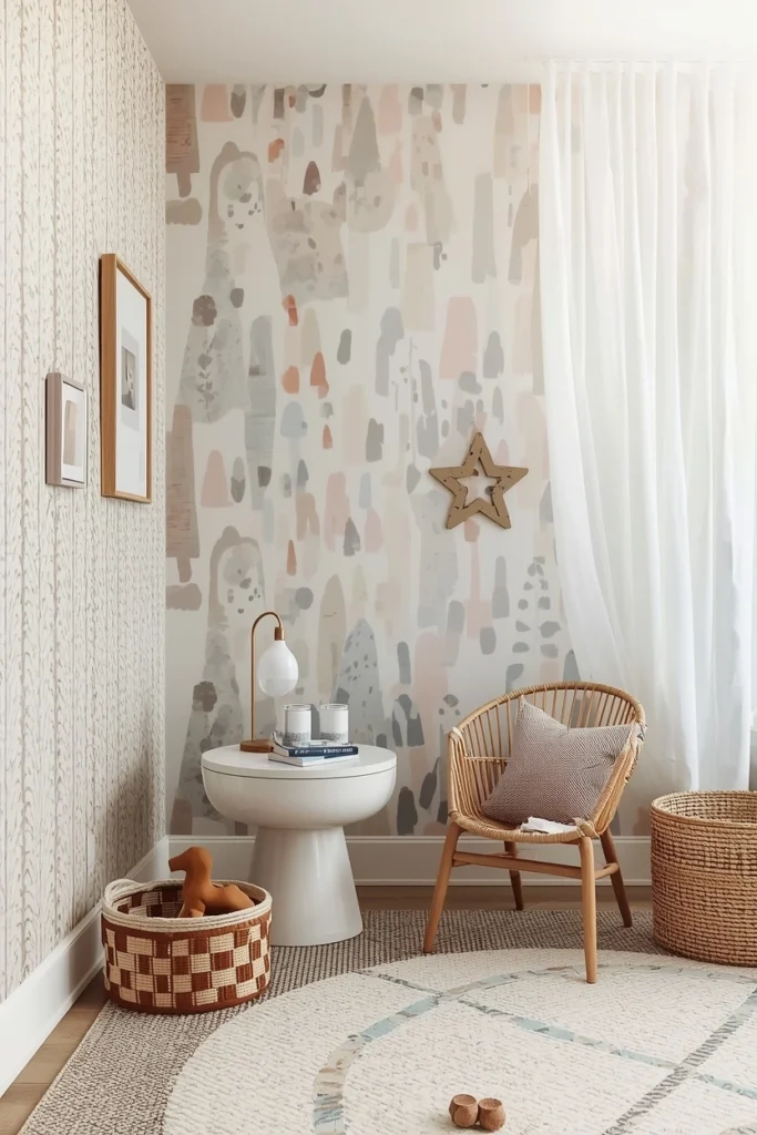 Playful but Subtle Wall Treatments