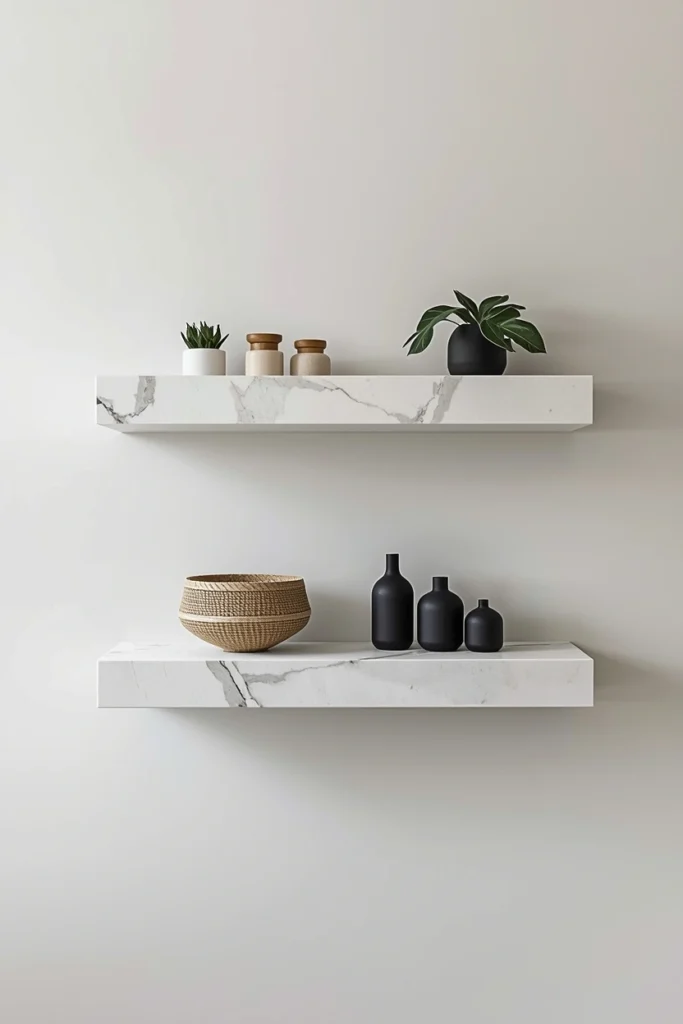 Floating Stone Shelves