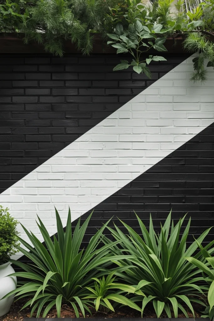 Monochrome Garden Murals for Timeless Appeal