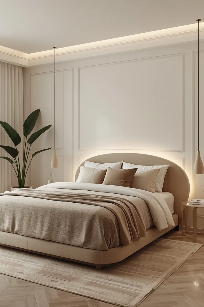 Rounded Bed Frames and Soft Bedroom Forms