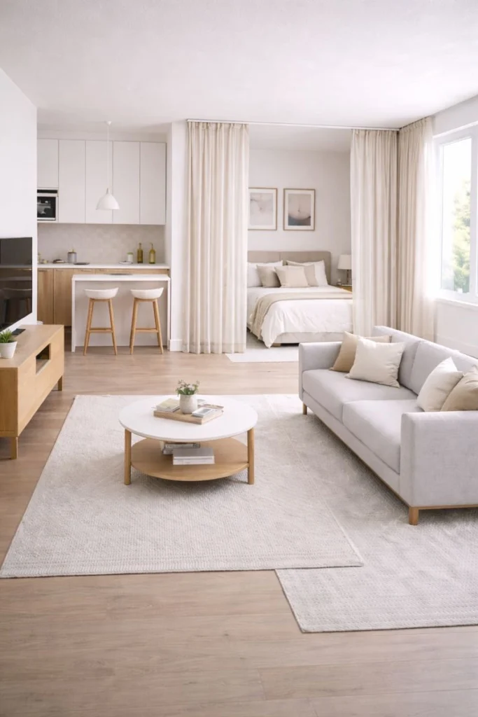 Separate the Sleeping Area Visually, Not Physically