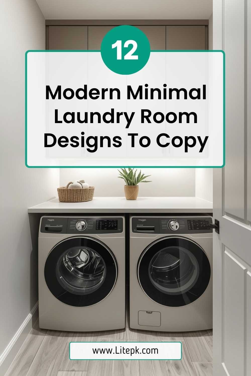 12 Modern Minimal Laundry Room Designs To Copy