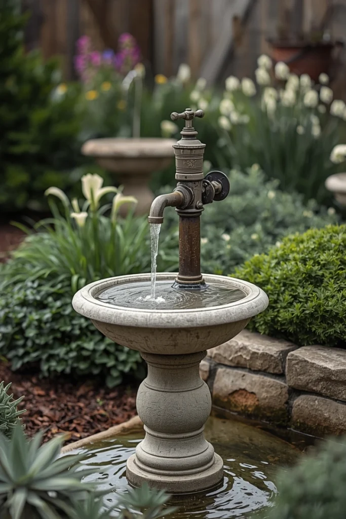 Vintage Pump Fountain