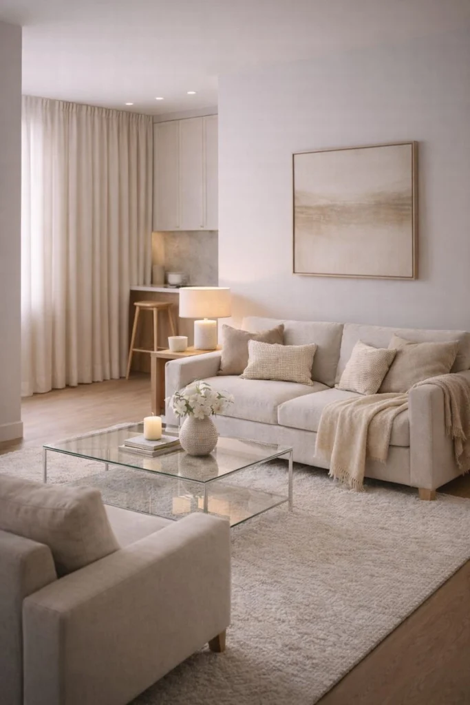 Soft Curtains for Height and Elegance