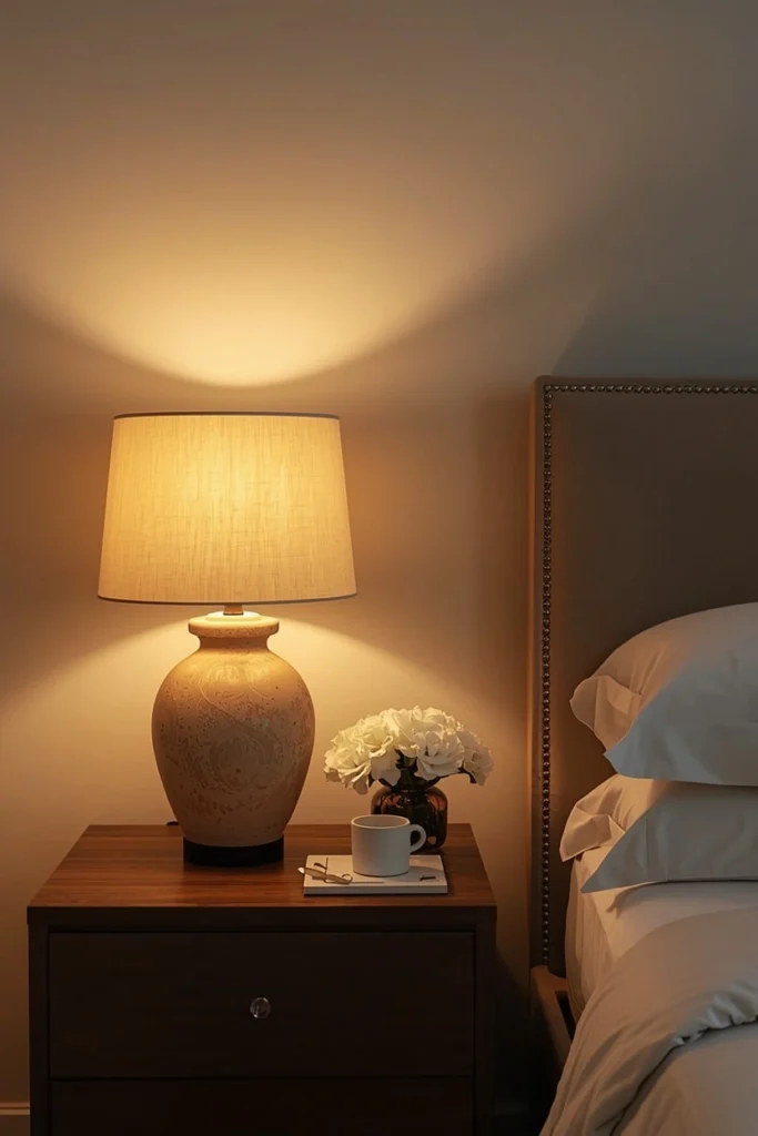 Bedside Table Lamps with Soft Shades