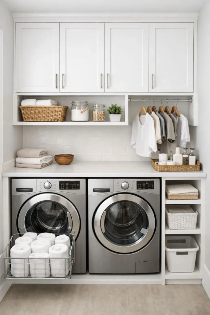 Cabinets Above Washer and Dryer