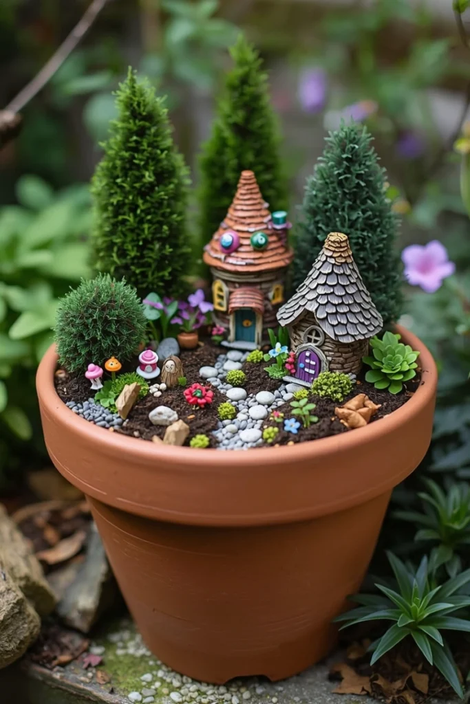 Flower Pot Fairy Village