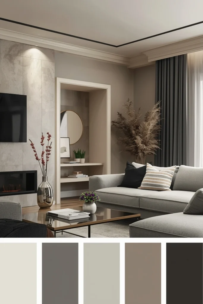 Greige and Charcoal Gray