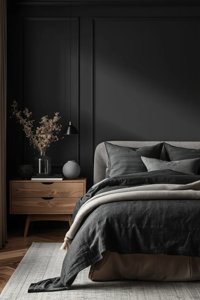 Moody Charcoal and Soft Black Spaces