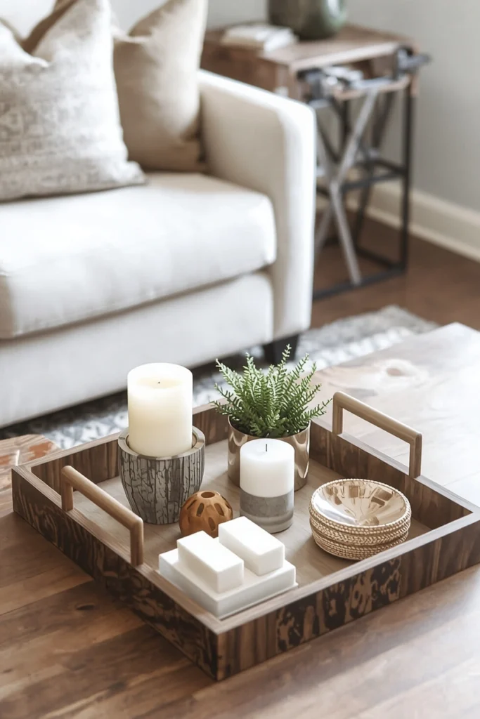 Tray-Based Coffee Table Styling