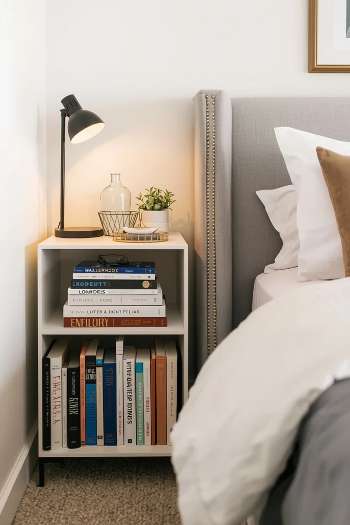 Bedside Bookshelf Instead of a Nightstand