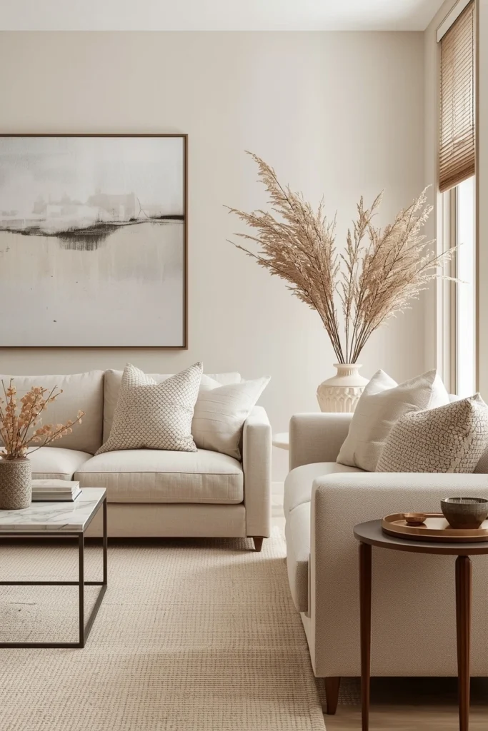 Soft Neutral Upholstery for Inviting Comfort