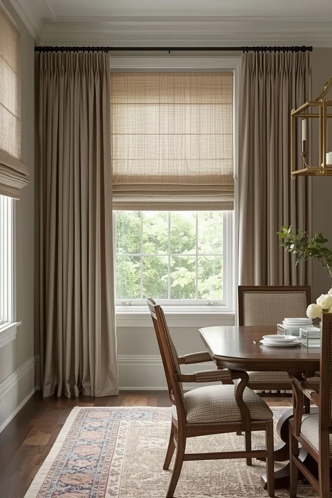Roman Shades with Tailored Structure