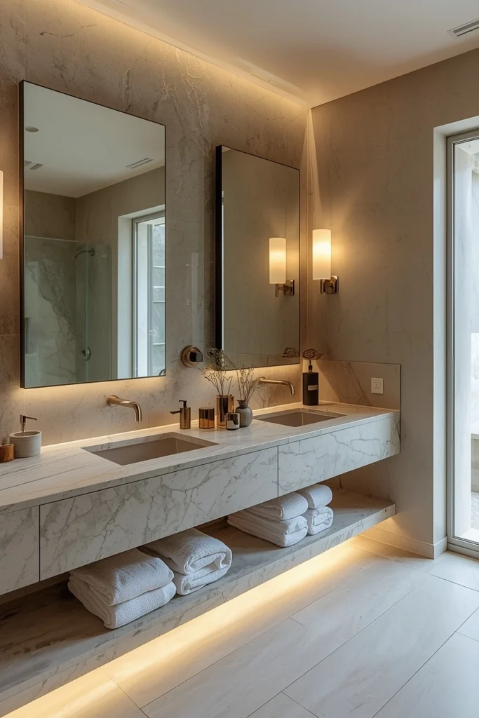 Stone Bathroom Vanities for Spa Vibes