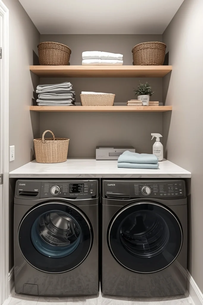 Designate a Folding Station With Clear Counter Space