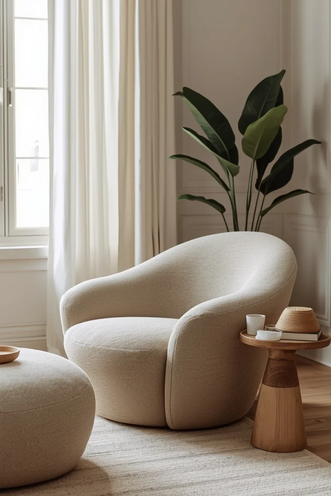 Curved Accent Chairs and Lounge Seating