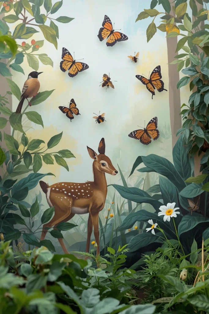 Wildlife-Themed Garden Murals
