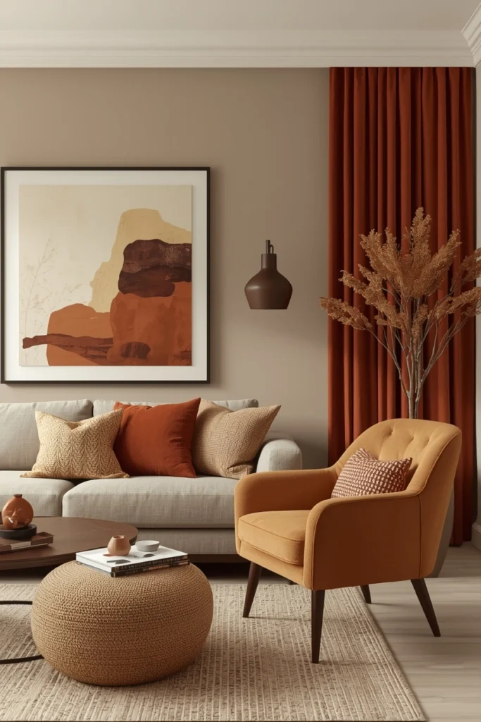 Burnt Orange and Rust Accents
