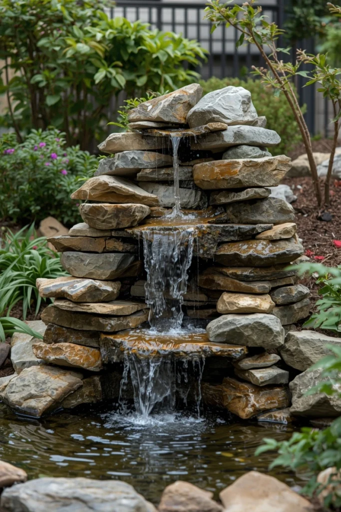 Natural Rock Waterfall Fountain