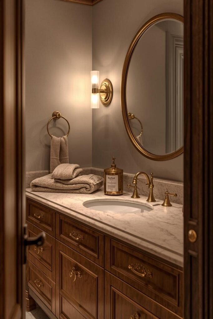 Accent with Brass Hardware