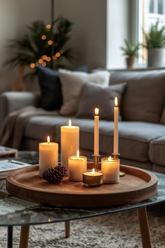 Add Candles for a Calm Winter Glow