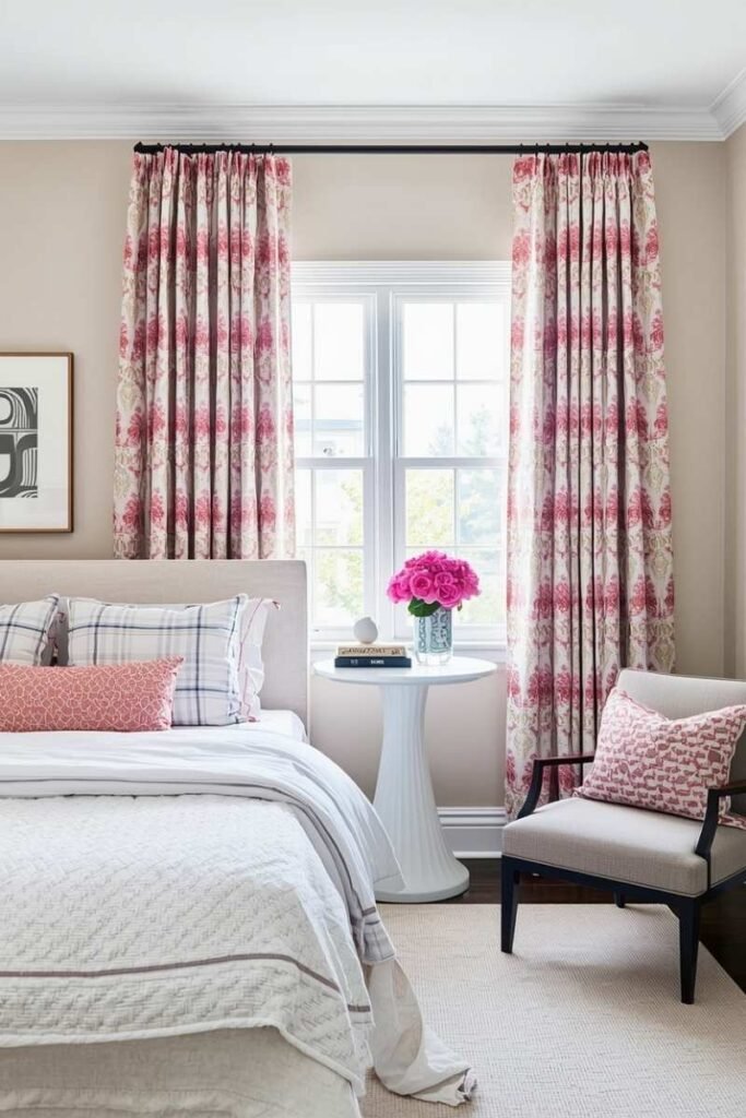 Bold Patterned Curtains as a Statement Piece