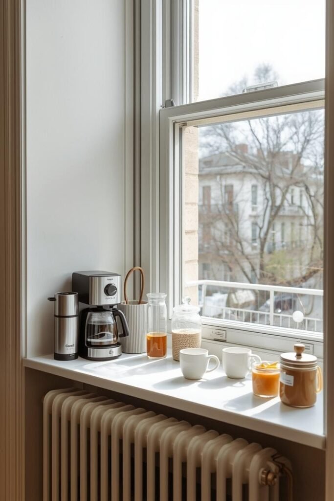Coffee Bar on a Windowsill