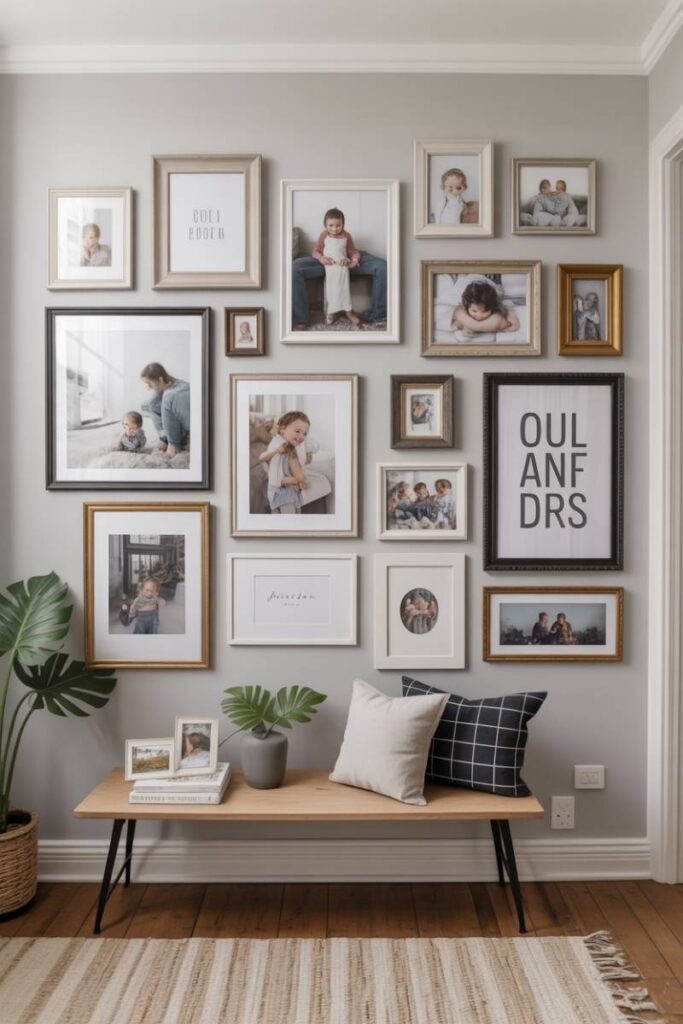 Gallery Wall with Mixed Frames