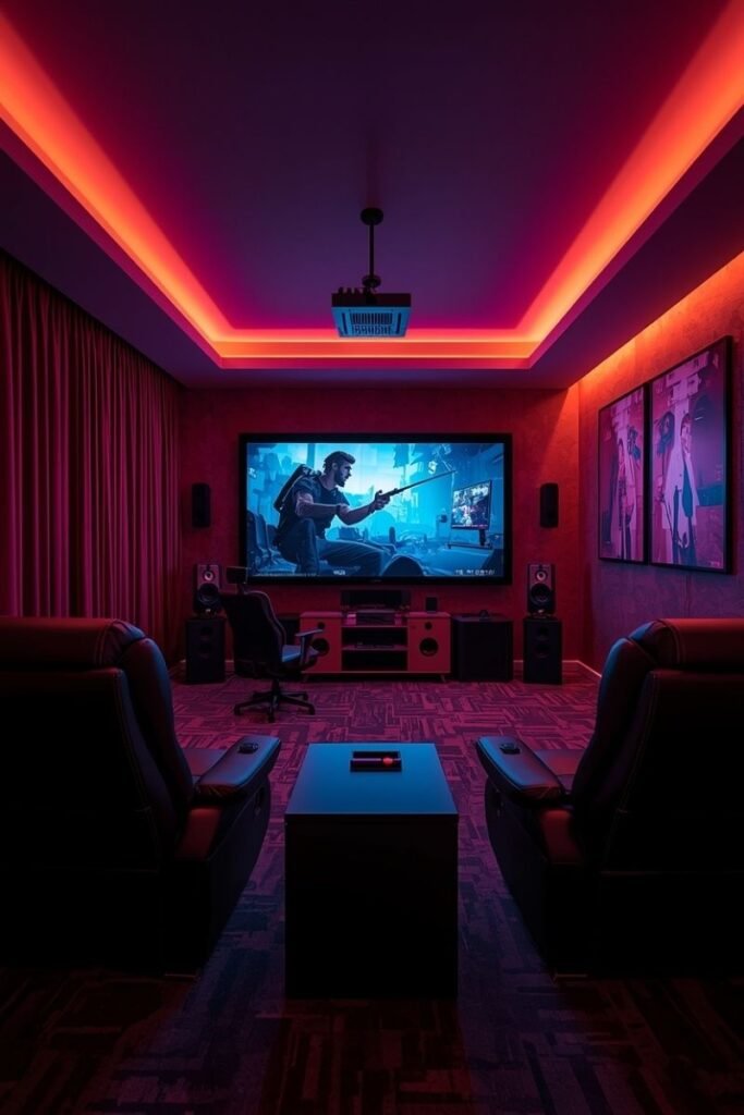 Gaming and Theater Hybrid Layout