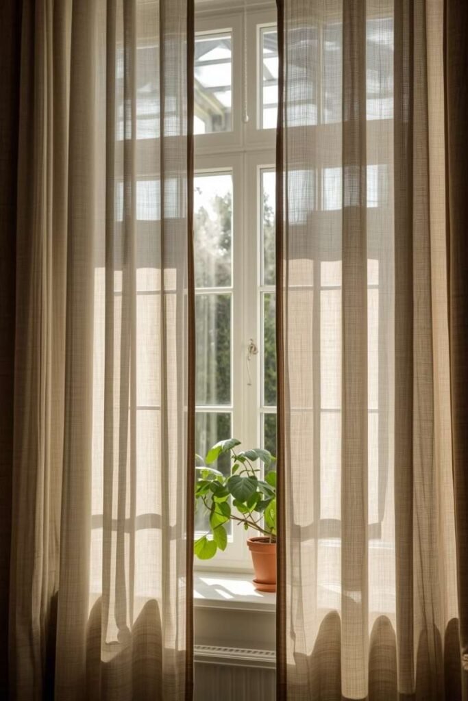 Hang Linen Drapes for Soft Diffusion