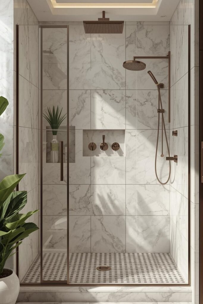 Luxury Hotel-Inspired Walk-In Shower