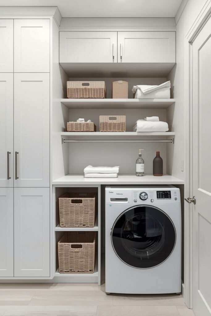 Minimal Laundry Room With Smart Organization