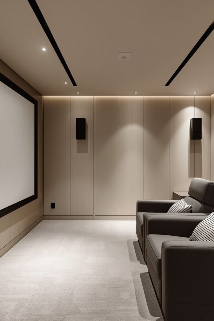 Minimalist Home Theater Layout
