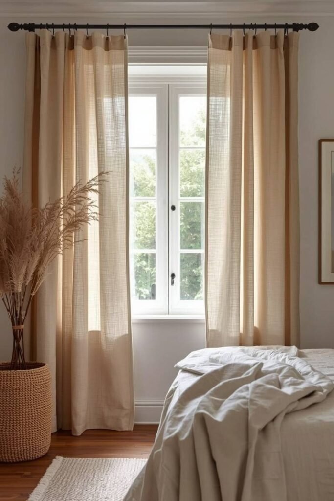 Natural Fabric Curtains for an Organic Look