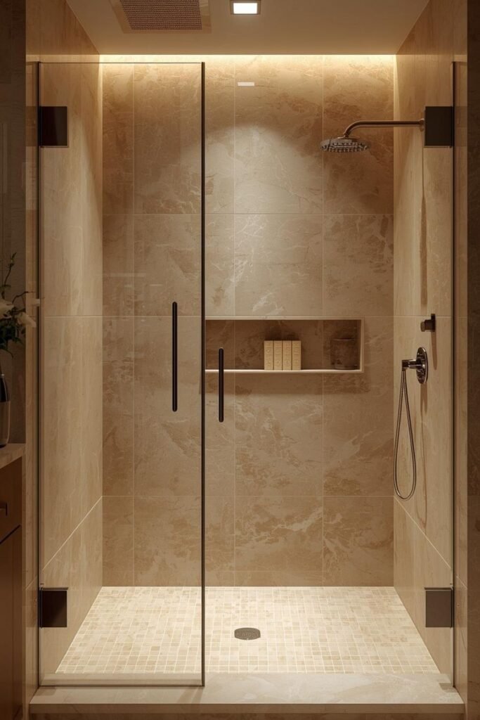 Natural Stone Walk-In Shower