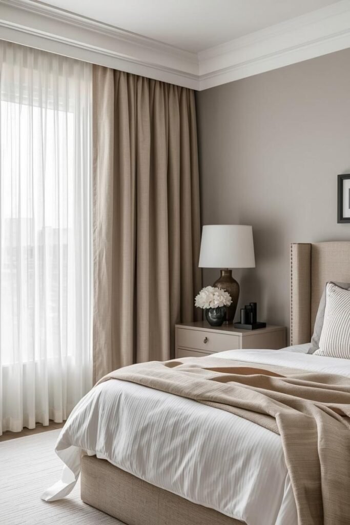 Neutral-Toned Curtains for Timeless Elegance