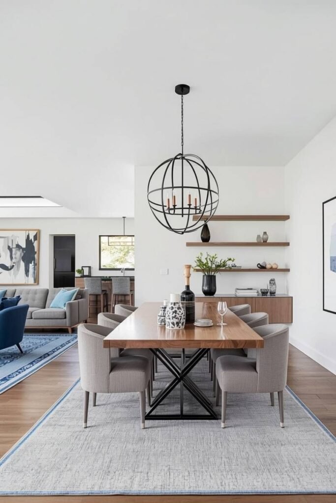 Open-Concept Dining Rooms with Defined Zones