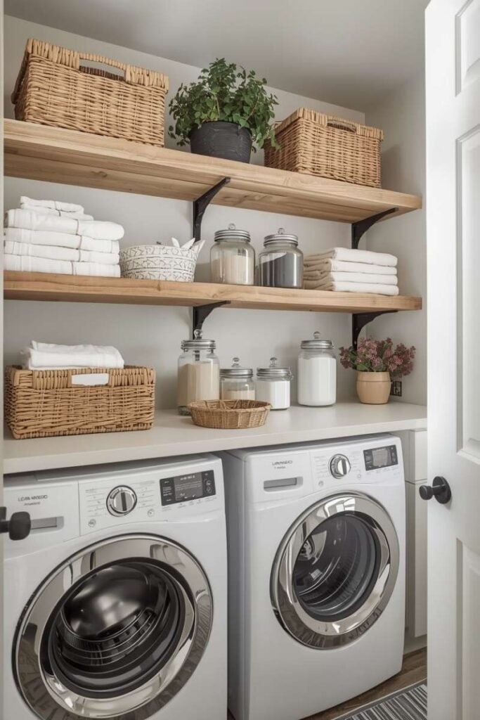 Open Wooden Shelving