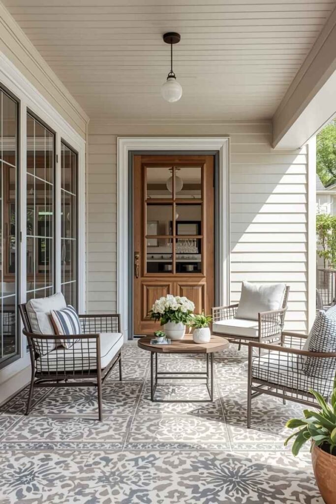 Painted Concrete or Tile Floors