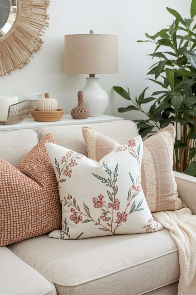 Refresh Throw Pillows with Seasonal Colors