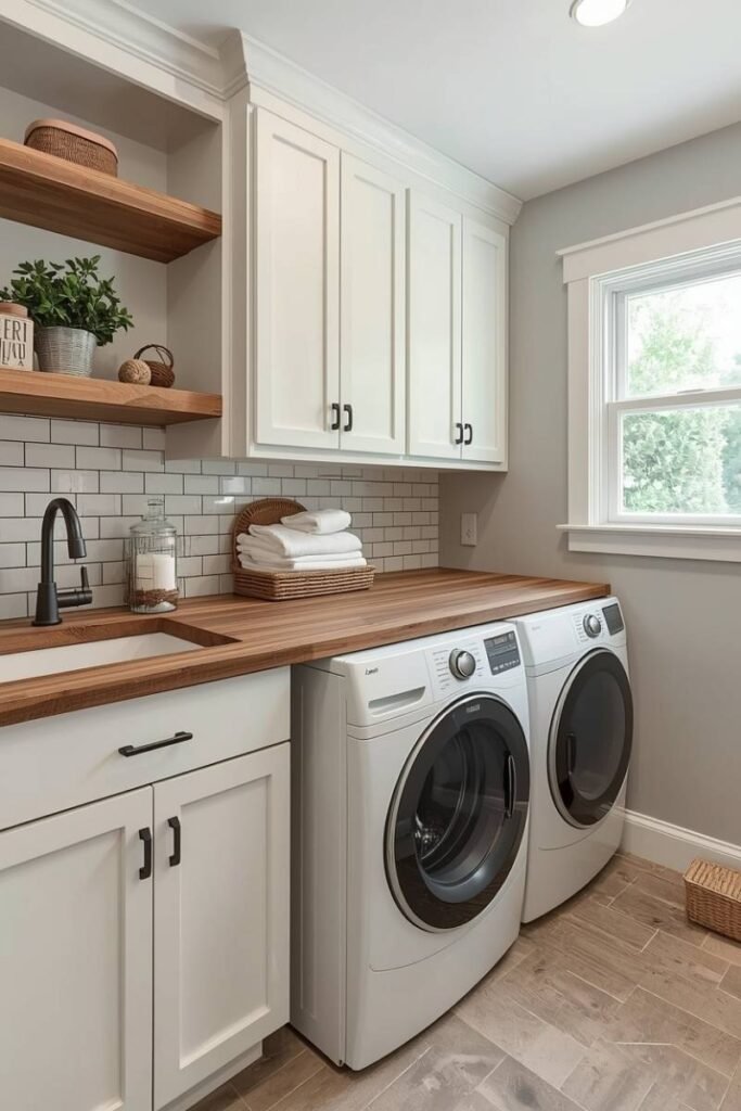 Rustic Wood Countertops for Warmth