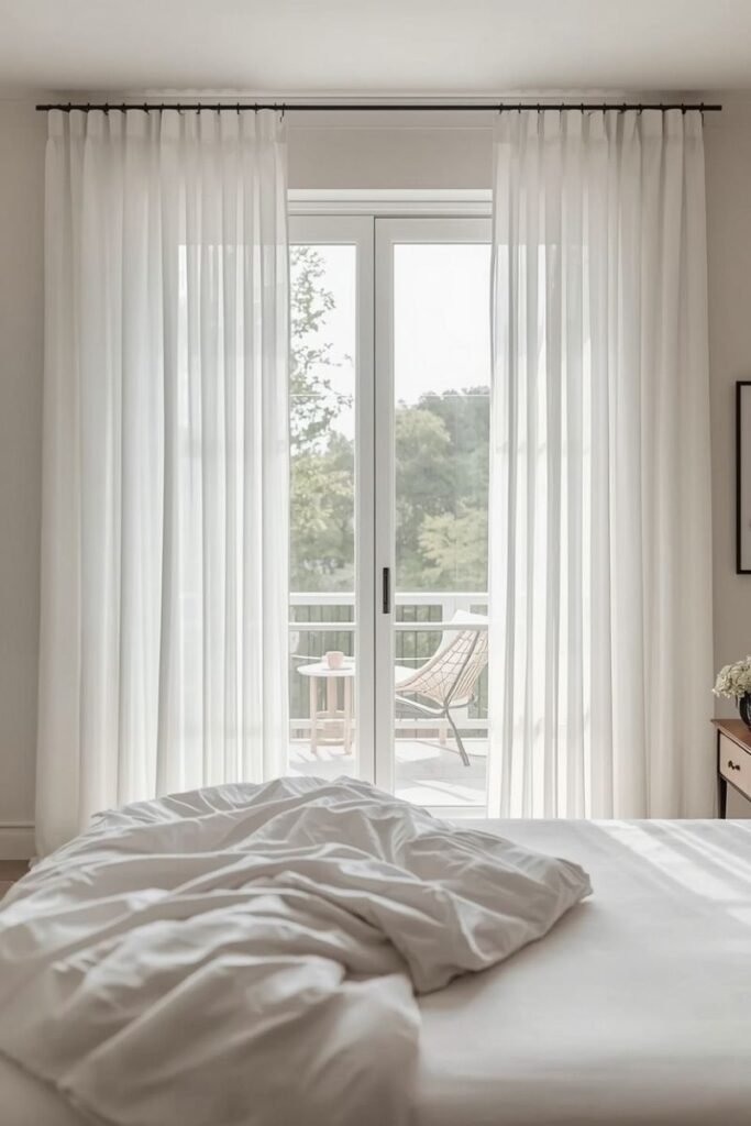 Sheer Curtains for Soft and Airy Bedrooms