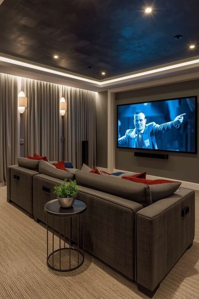 Sofa-Based Theater Layout