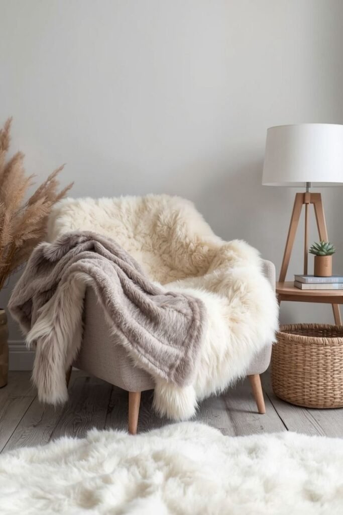 Use Sheepskins and Faux Fur Accents
