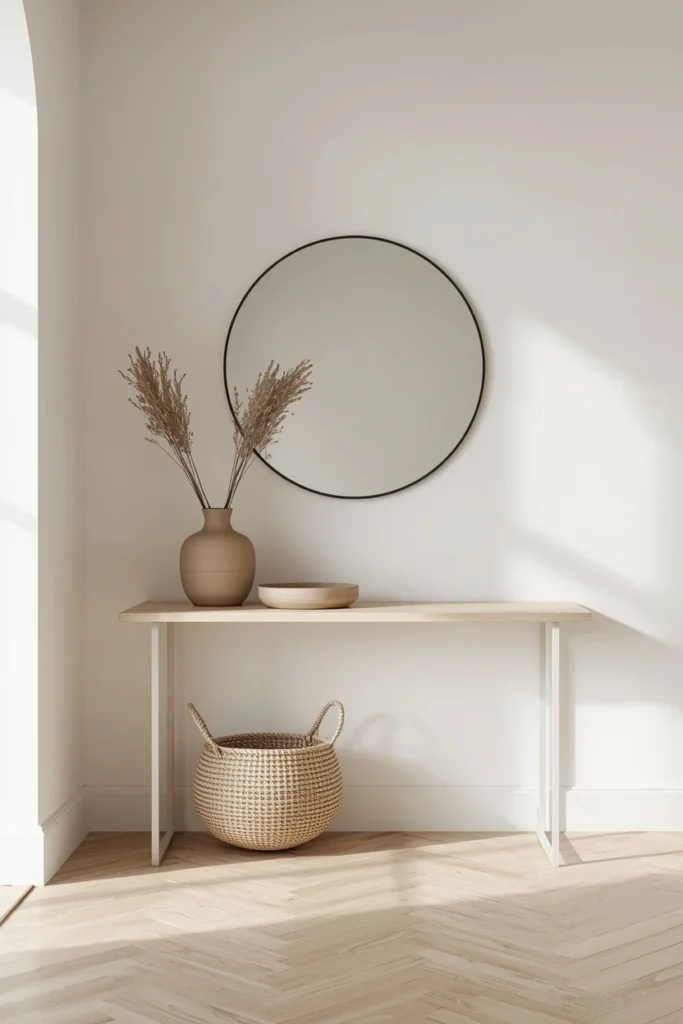 Minimalist Neutral Entryway